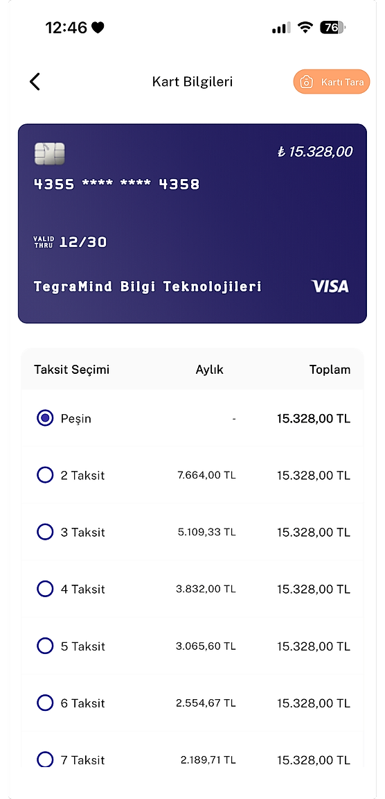Tahsilat360 Android uygulaması ekranı