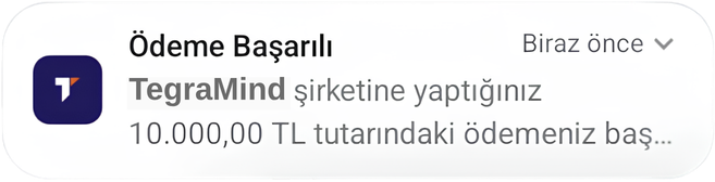 Tahsilat360 mobil bildirim